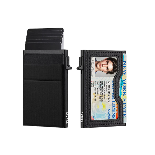 Porte-cartes aliminium , avec poche frontale