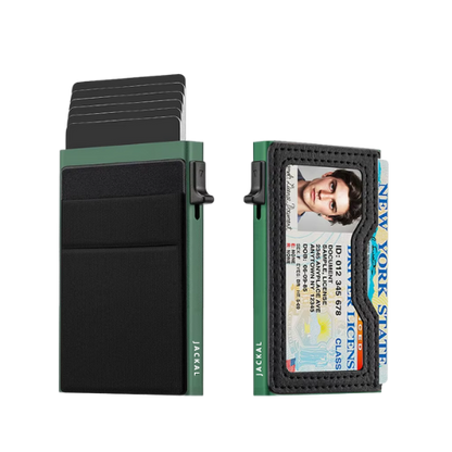 Porte-cartes aliminium , avec poche frontale